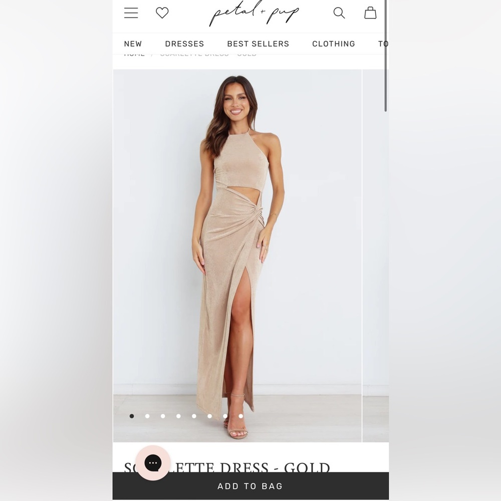 PETAL AND PUP SCARLETTE DRESS - GOLD